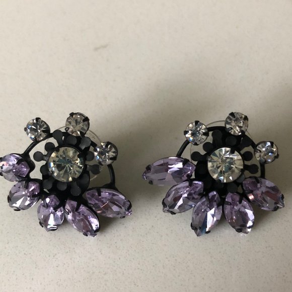 Banana Republic Amethyst colour pierced earrings - Picture 4 of 9
